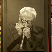 For sale: Toots Thielemans (oil painting)